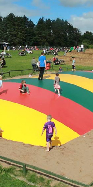 Jumping Pillows After An Install At A Park